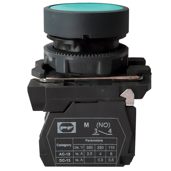 Кнопка Promfactor FP5-AA31 1NO зелена (FP5-AA31)