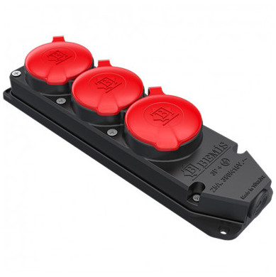 Потрійний роз'єм Bemis BK6-2504-4615 3х25А каучуковий (6.1.113806)