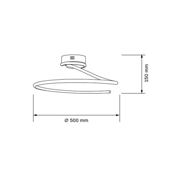 Люстра Goldlux 335722 Diuna LED 1x34W 4000K 4880Lm IP20 чорна - фото №3