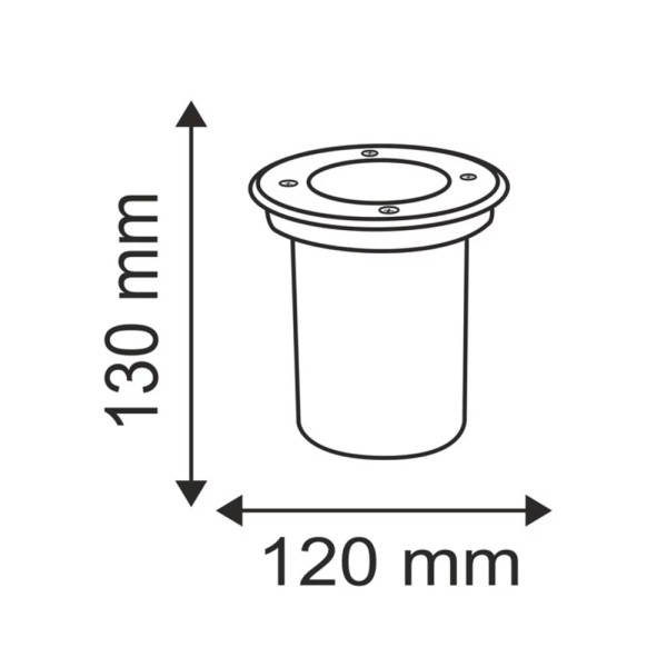 Вуличний світильник Goldlux 209016 Cometa GU10 1x50W IP65 нікелевий - фото №4