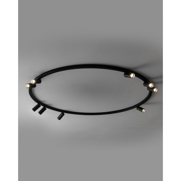 Люстра Nowodvorski 11950 Fourty Round GU10 R35 9x10W IP20 чорна - фото №1