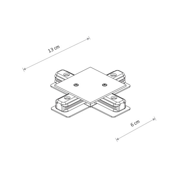 З'єднувач Nowodvorski 8836 Profile Recessed X-connector IP20 білий - фото №1