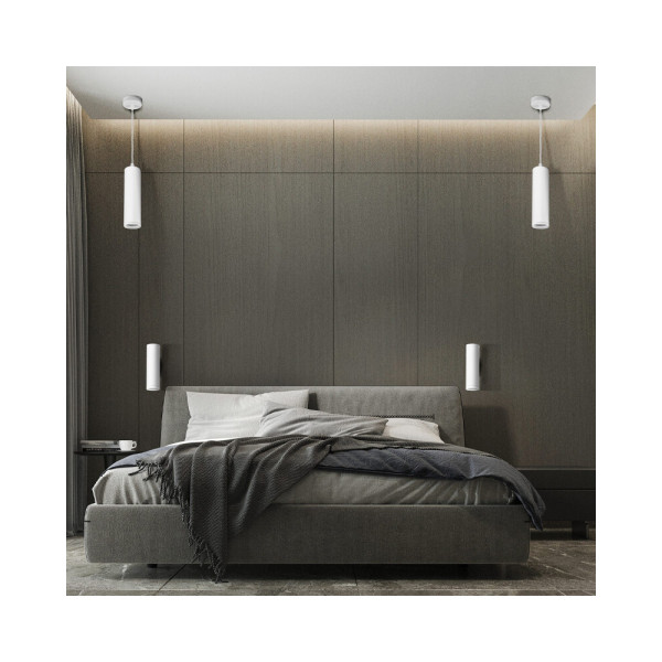 Підвісний світильник, люстра Goldlux 325624 Paris Tuba GU10 1x10W IP20 Білий - фото №1