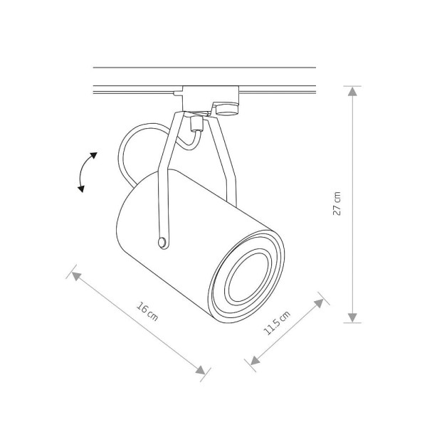 Трековий світильник Nowodvorski 9020 Profile bit GU10, ES111 1x75W IP20 Wh - фото №1