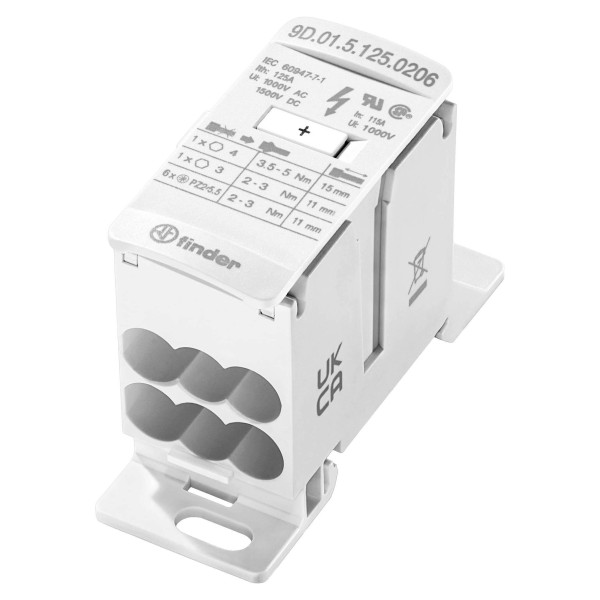 Распределительный клеммный блок Finder 125А 1000B AC/DC (9D0151250206)