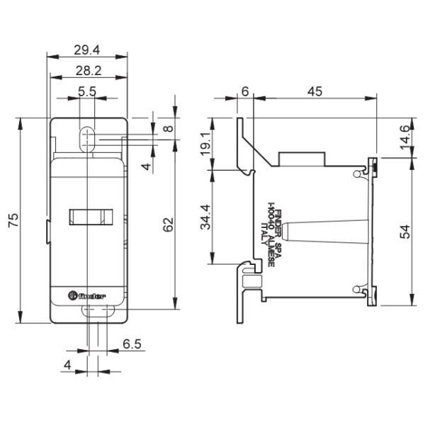 Распределительный клеммный блок Finder 125А 1000B AC/DC (9D0151250206) - фото №1