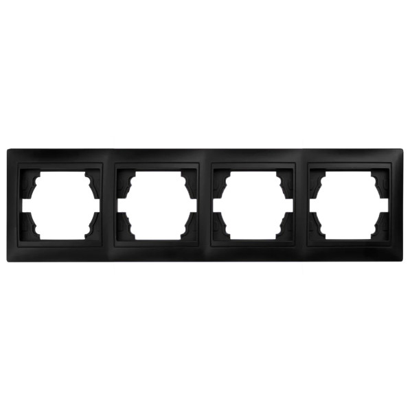 Горизонтальна 4-місна рамка Elcor Emily 9215 (211640) чорна
