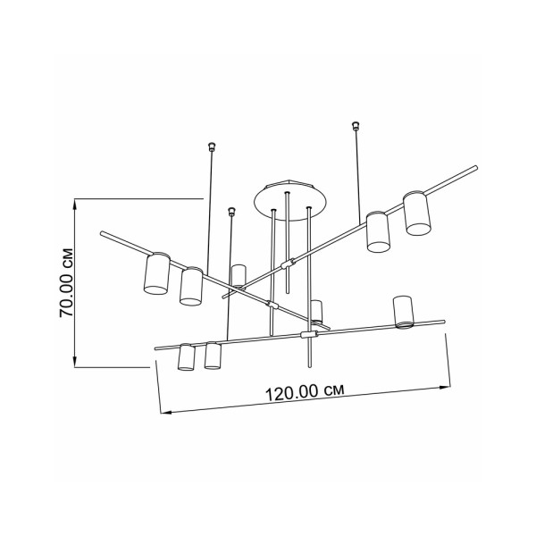 Люстра Imperium Light 3759120.05.05 Jenny GU10 9x50W IP20 - фото №1