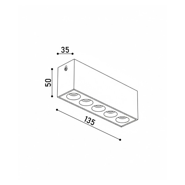Точковий світильник Kloodi KD-PIXEL 5X2 10W 3K BK LED IP20 чорний - фото №3