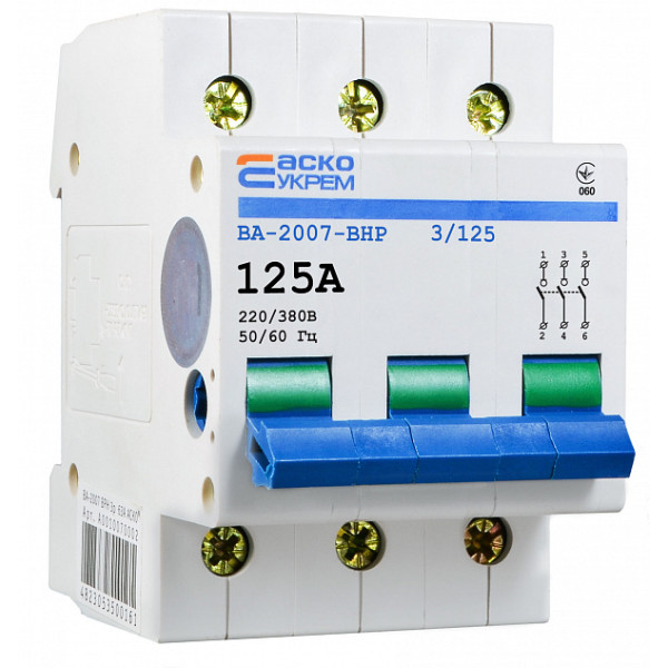 Выключатель-разъединитель Аско-Укрем ВА-2007 ВРН 3р 125А (A0010070012)