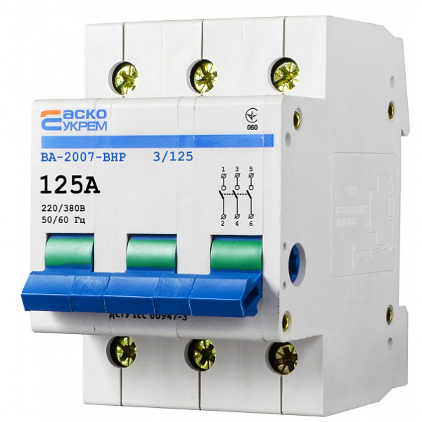 Выключатель-разъединитель Аско-Укрем ВА-2007 ВРН 3р 125А (A0010070012) - фото №2