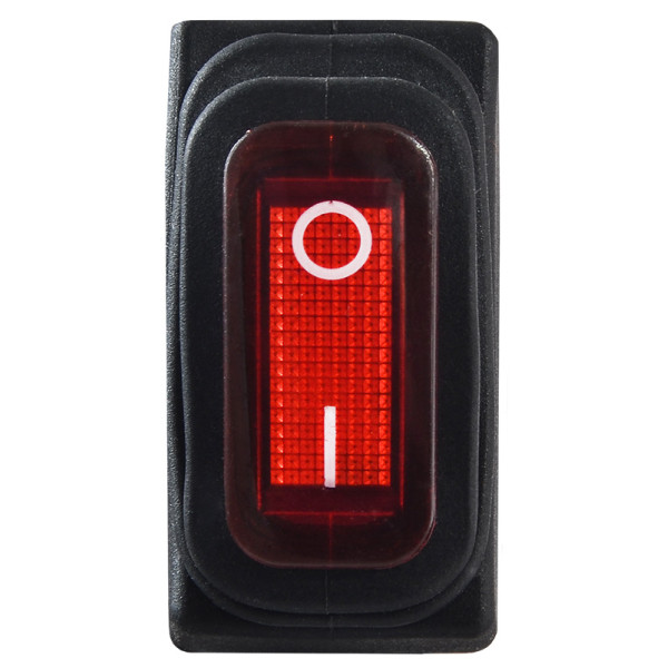 Переключатель Аско-Укрем KCD3-101NW R/B (0-I) IP54 с подсветкой красный (A0140040036) - фото №1