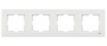 Чотиримісна рамка горизонтальна VIKO Karre біла