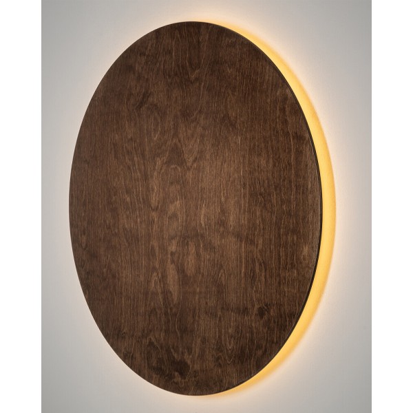 Бра, настінний світильник Nowodvorski 11178 Ring Timber LED XXL 1x22W 3000K 400Lm IP20 коричневий - фото №2