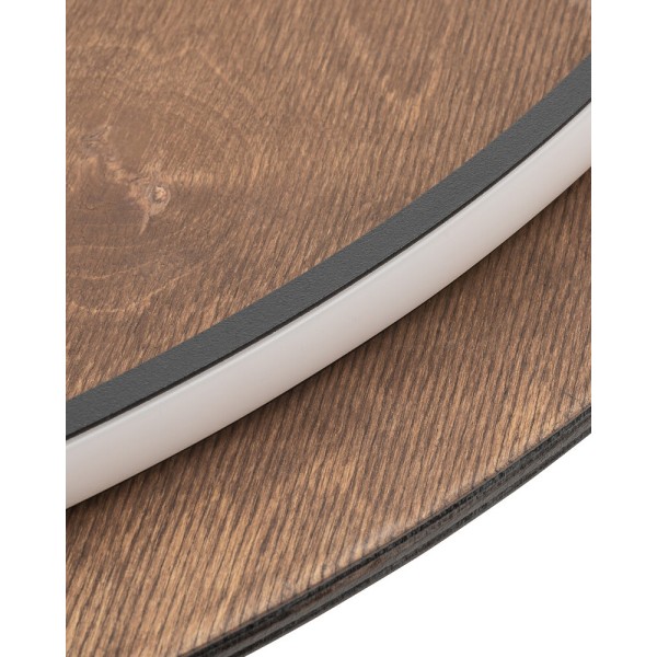 Бра, настінний світильник Nowodvorski 11178 Ring Timber LED XXL 1x22W 3000K 400Lm IP20 коричневий - фото №3