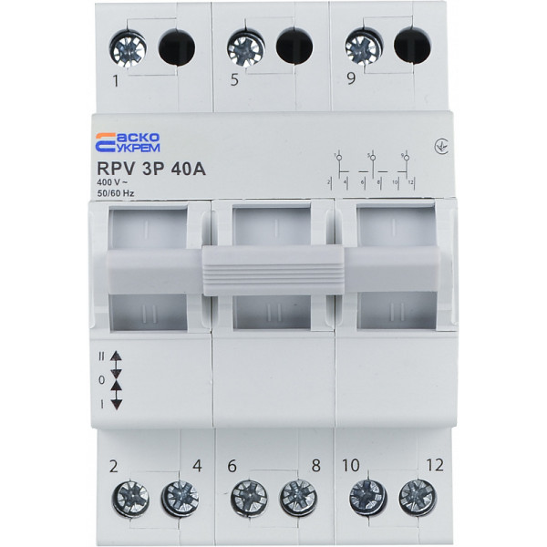 Выключатель-разъединитель Аско-Укрем (І-0-ІІ) RPV 3P 40A (A0010220010) - фото №1