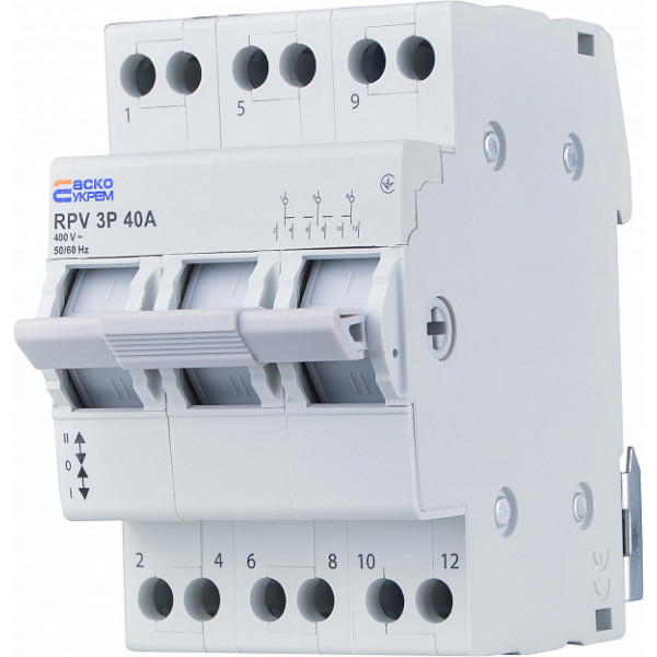 Выключатель-разъединитель Аско-Укрем (І-0-ІІ) RPV 3P 40A (A0010220010) - фото №2