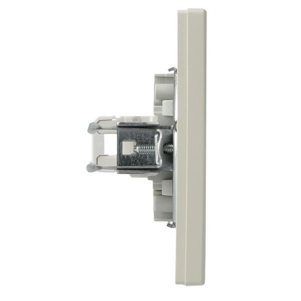 Розетка компьютерная одинарная RJ45 кат.5е UTP кремовая Asfora, EPH4300123 - фото №2