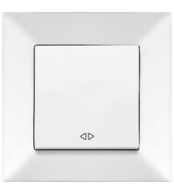 Вимикач перехресний Meridian, білий