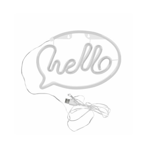 Бра, настенный светильник Goldlux 327147 Neon Hello LED 1x3W IP20 белый - фото №3