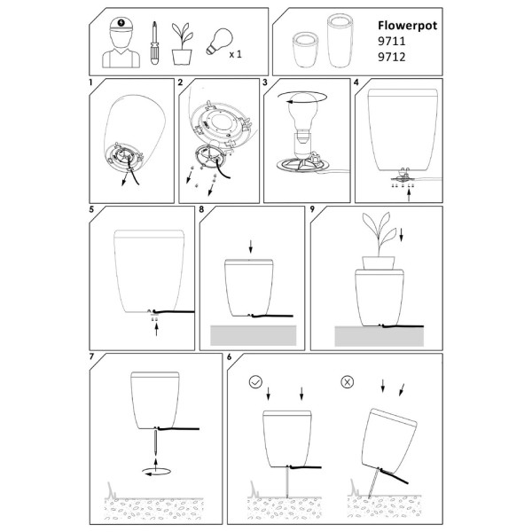 Вуличний світильник Nowodvorski 9711 Flowerpot S E27 1x25W IP44 білий - фото №4