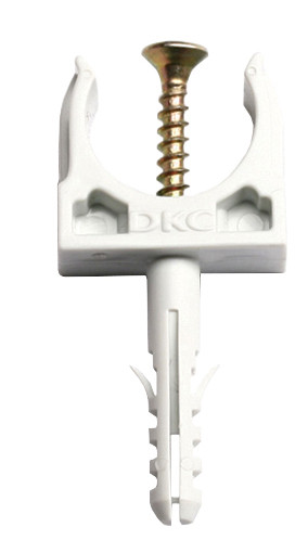 Забивний тримач із засувкою та дюбелем DKC 51325 Ø25мм