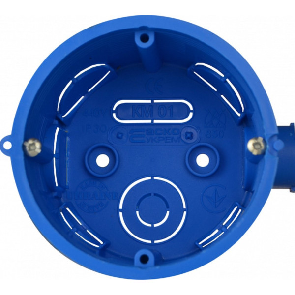 Установочная коробка Аско-Укрем КМ 01 ᴓ65мм - фото №1