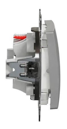 Одноклавішний перемикач Schneider Electric Sedna Design & Elements з кришкою IP44 алюміній SDD213106 - фото №2