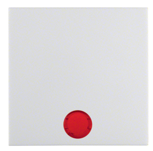 Клавіша одинарна з червоною лінзою, полярна білизна, Berker S.1