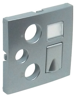 Центральна панель розетки R-TV-SAT, 2x RJ45 Logus 90 алюміній