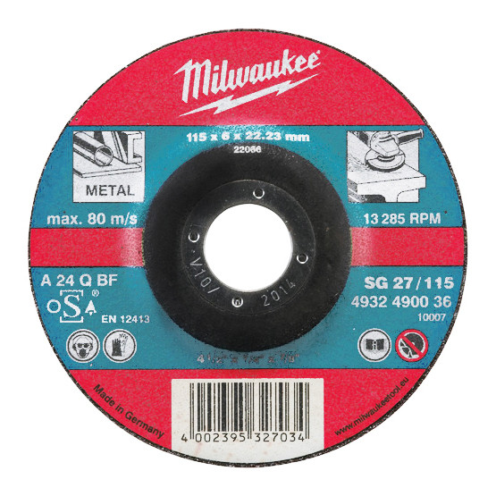 Шлифовальный диск по металлу MILWAUKEE 4932490040 SG 27/230х6 (1шт)