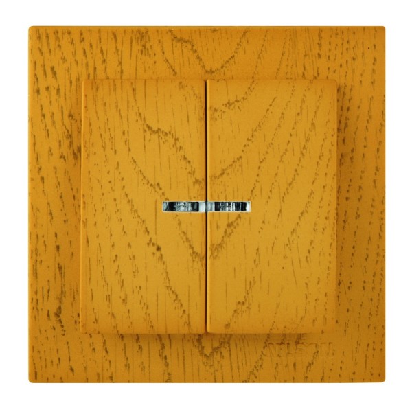 Вимикач Nilson Touran дуб 2кл з підсвіткою ( 24251004 )