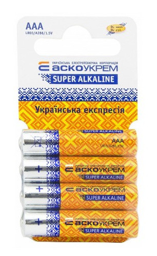 Батарейка щелочная Аско-Укрем ААА.LR03.SC4