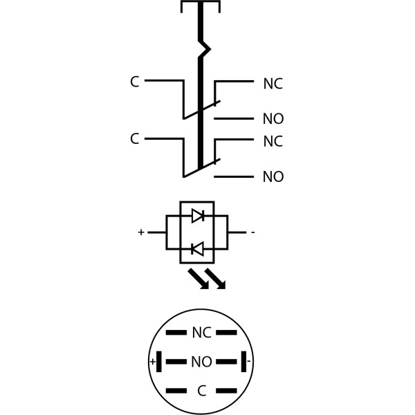 Кнопка Аско-Укрем TYJ 16-362 2NO+2NC 220В з підсвічуванням та фіксацією зелена (A0140010102) - фото №5