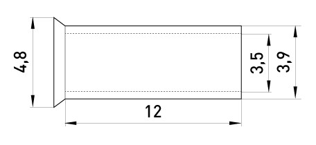 Неизолированный наконечник E.Next e.terminal.stand.en.6.12 6 кв.мм (s4038011) - фото №1
