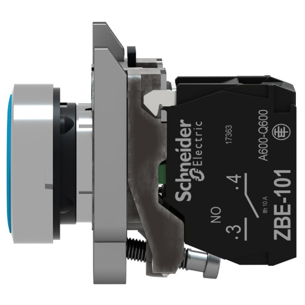 Металева кнопка Schneider Electric XB4BA61 Harmony XB4 синя - фото №3