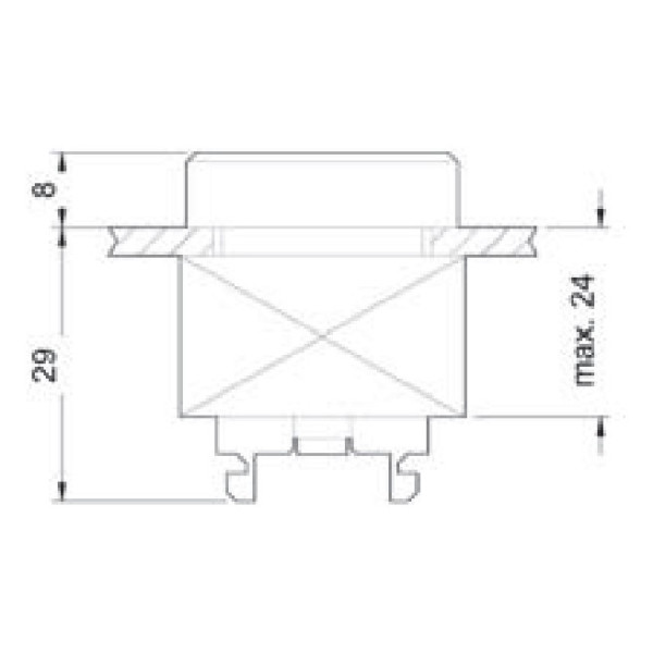 Нажимная кнопка Schrack MSL14000 зеленая с возвращением - фото №1