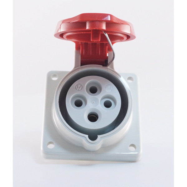 Наклонный силовой разъем WALTHER WL510406 (3p+PE) 16А IP44 - фото №1