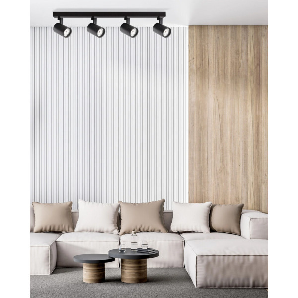 Светильник поворотный, спот Goldlux 328717 Lynx GU10 4x10W IP20 черный - фото №1