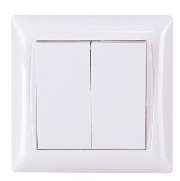 Выключатель 2-клавишный TNSy Latina IP20 белый (TNSy5000051)