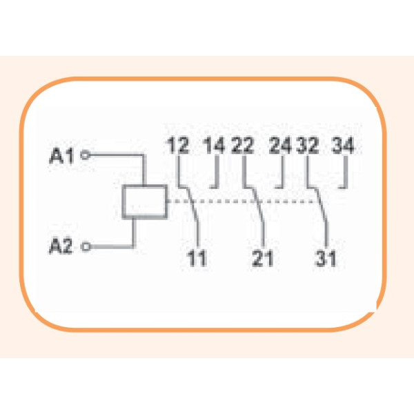 Промежуточное реле ETI 002471202 VS316K 230V АС (3x16A AC1) - фото №1