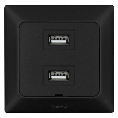 Розетка USB NE-AD ARAS 93-124-72 2 TYPE-A чорна