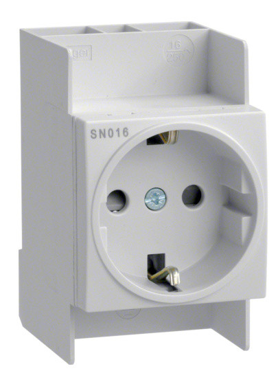 Розетка на DIN-рейку SN016, Hager