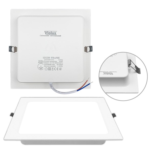Светильник LED даунлайт Violux FRAME 18W 4200K квадрат IP20 ( 121220 ) - фото №5