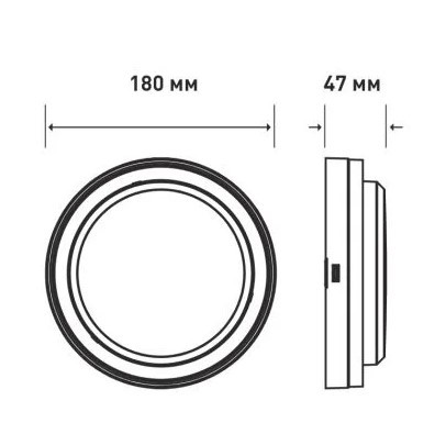 Світлодіодний світильник Maxus MBH 10Вт 3000/4100/6500 IP65 BL Circle (1-MBH-10W-BLC) - фото №2