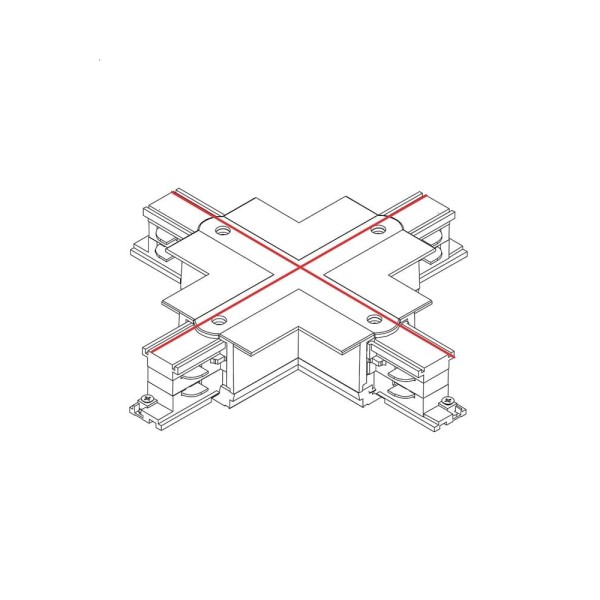 З'єднувач Nowodvorski 8678 CTLS Recessed Power X Connector IP20 білий - фото №1