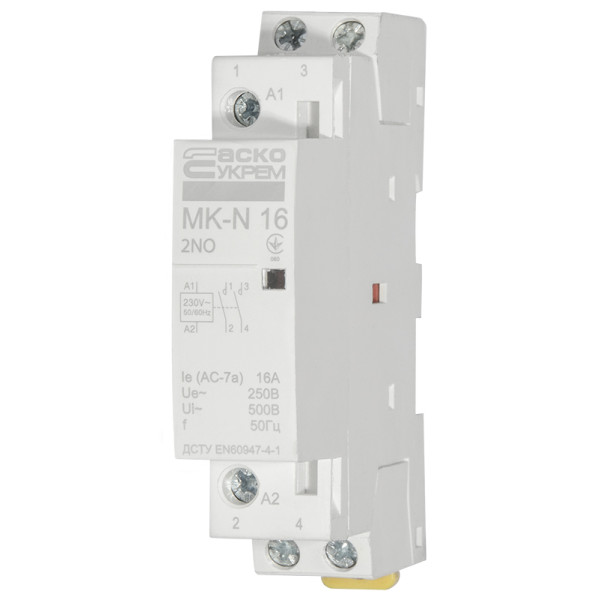 Модульный контактор Аско-Укрем MK-N 2P 16A 2NO (A0040030023) - фото №2