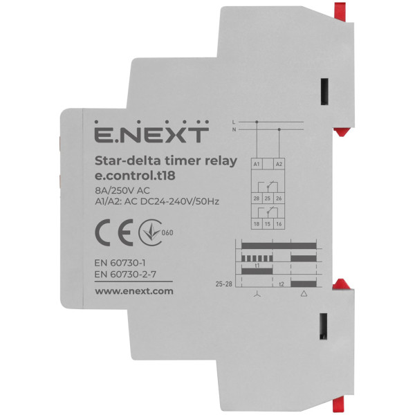 Реле часу запуску зірка-трикутник e.control.t18, E-Next - фото №2