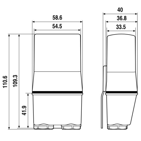 Фото-реле Finder 1NO 230В AC 1-80лк ON/OFF 15/30с (104182300000) - фото №2
