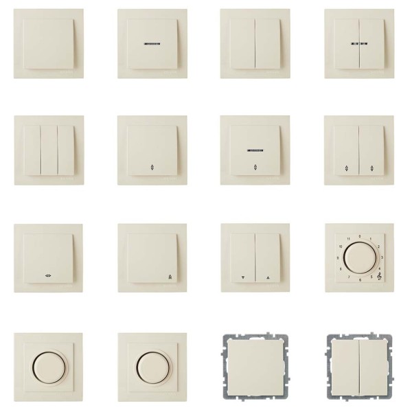 Вимикач Nilson Touran кремовий 2кл ( 24121003 ) - фото №7